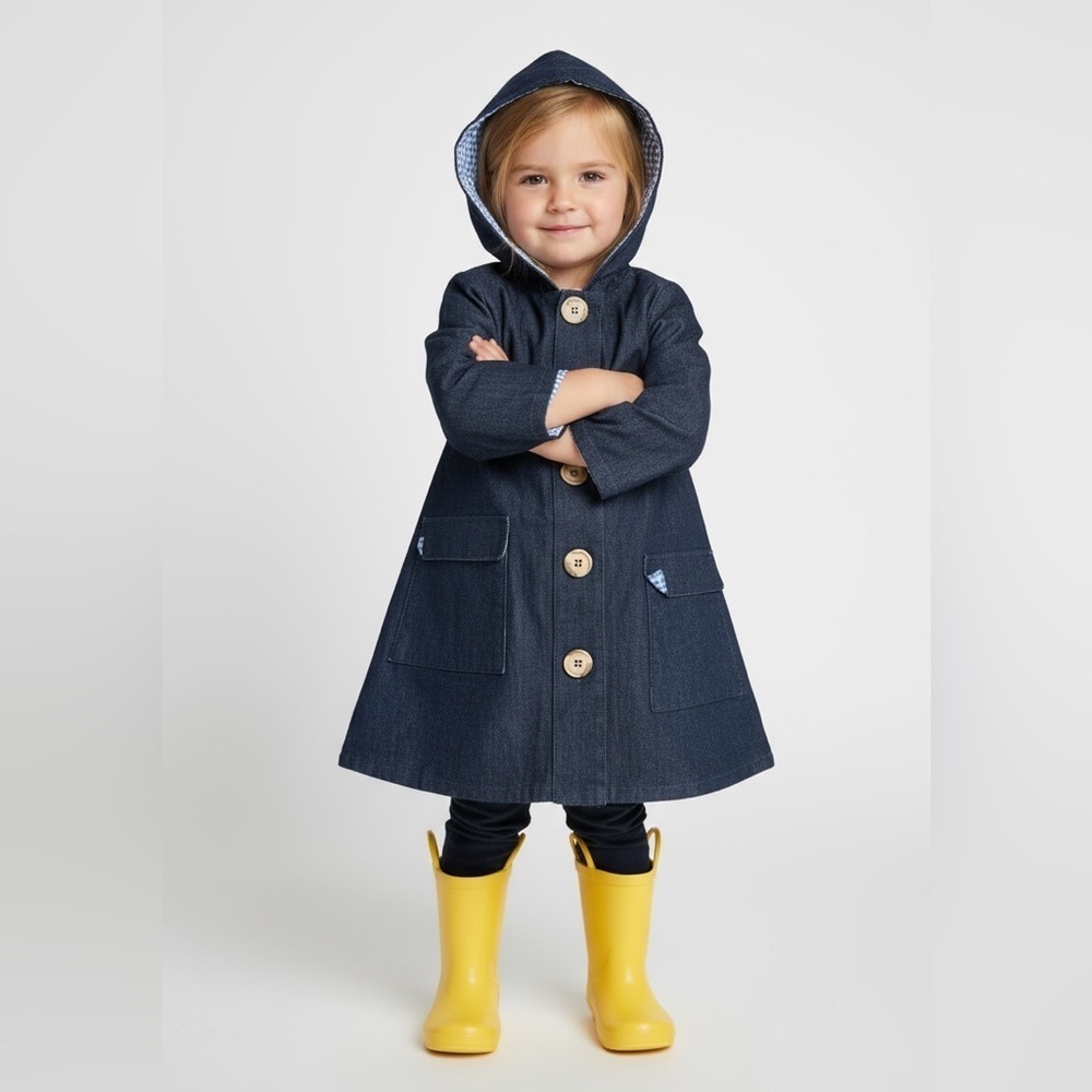 Handmade Denim Hooded Jacket